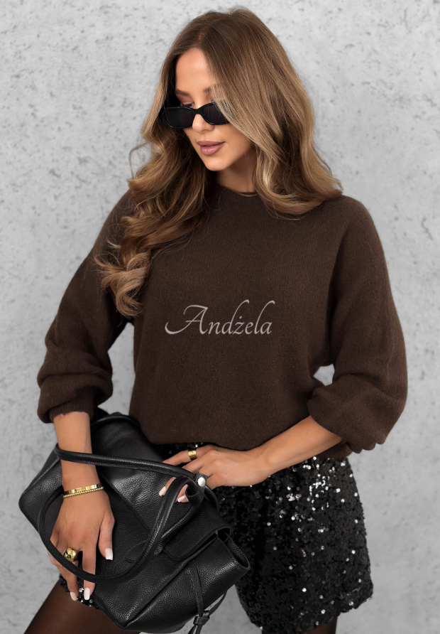 Soft "Warm Enough" Baby Alpaca Sweater in Chocolate