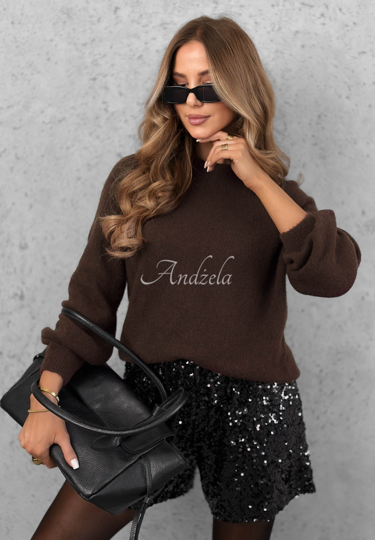 Soft "Warm Enough" Baby Alpaca Sweater in Chocolate