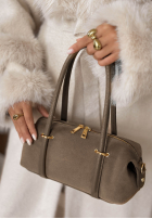 Zamszowa torebka Morning Elegance czarna