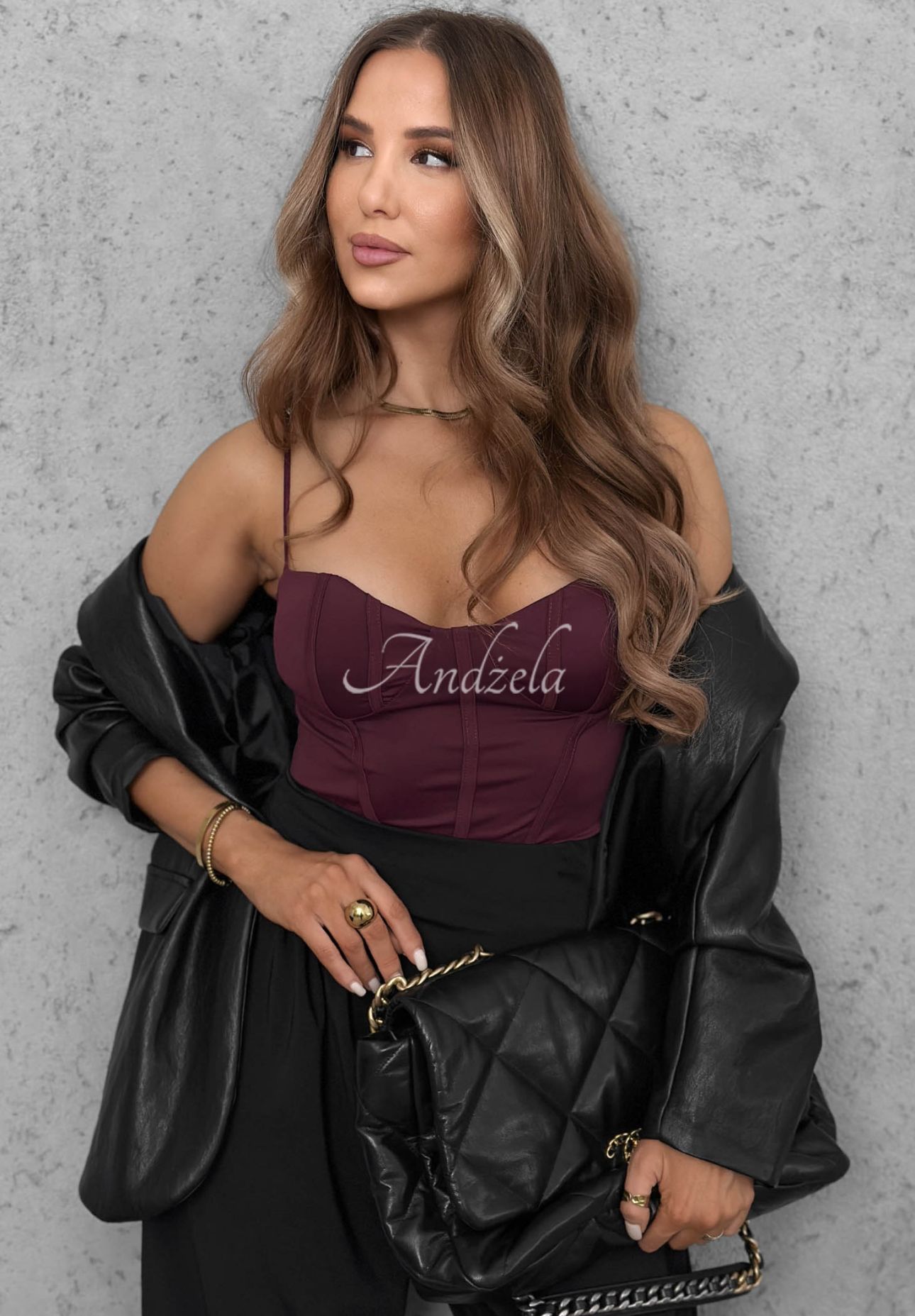 Night Romance Short Strapless Corset Top in Berry