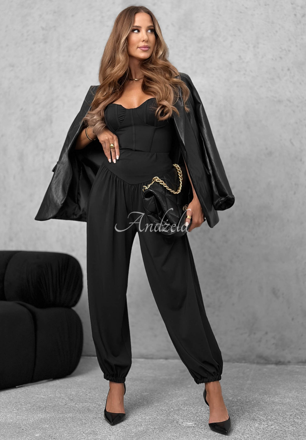 Night Romance Short Strapless Corset Top, Black