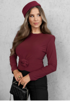 Bluzka longsleeve z różą One Second czarna
