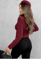 Bluzka longsleeve z różą One Second czarna