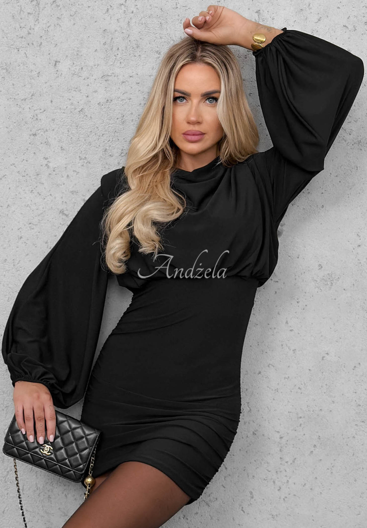 Maybe Next Time Black Dress with Ruffles and Puffs