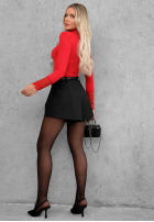 Body longsleeve z półgolfem i koronką October Kiss czarne