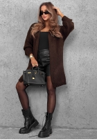 Long knitted cardigan Bueno chocolate