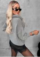 Miękki sweter oversize z golfem Lovely Cute czerwony