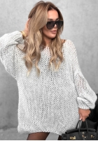 Miękki sweter oversize Sugar Babe szary