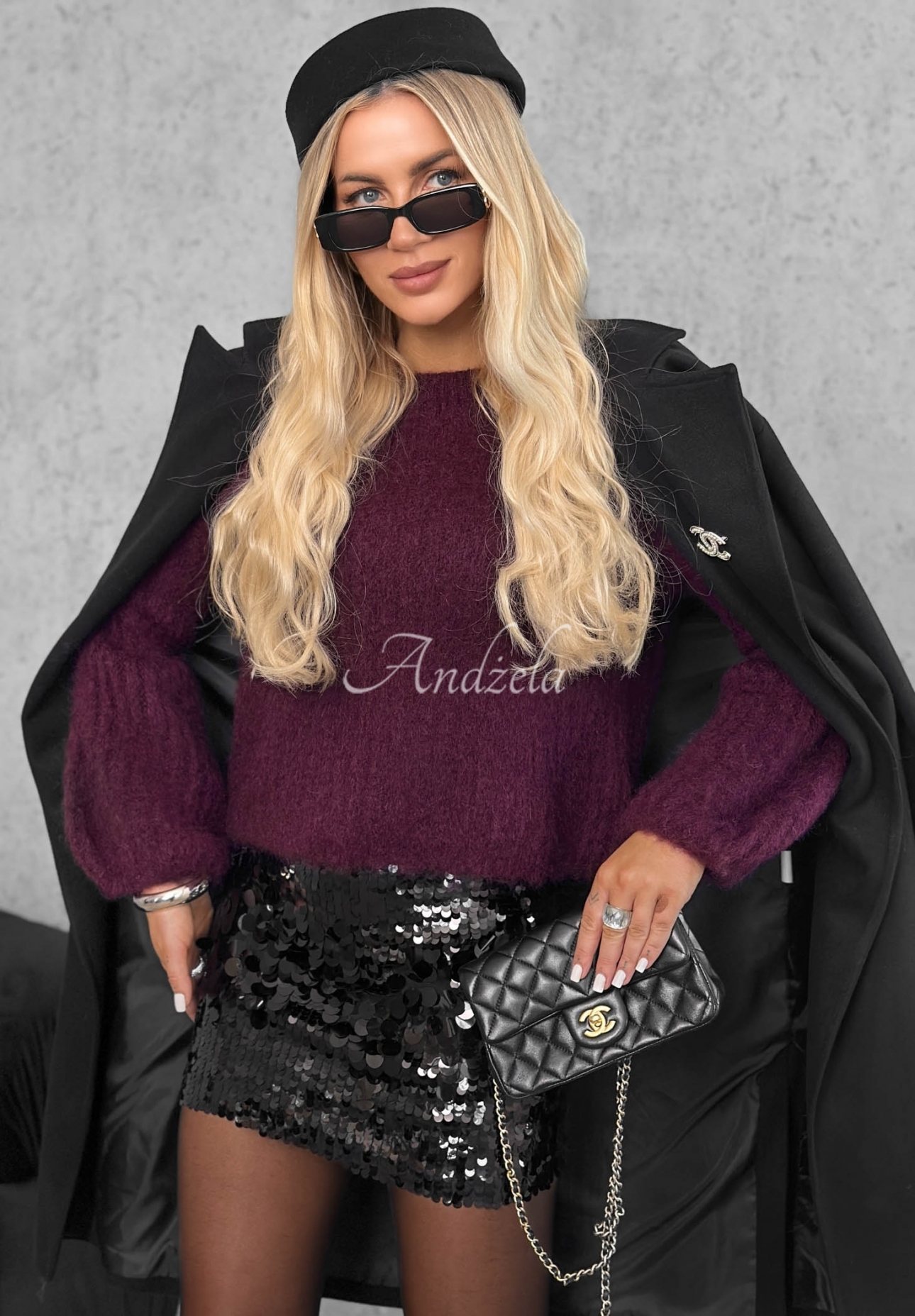Better Than That Blueberry-Colored Cashmere Sweater with Wide Sleeves