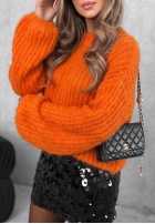 Sweter z szerokimi rękawami Better Than That pomarańczowy