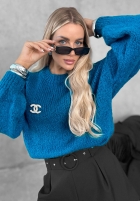 Miękki sweter oversize Cloud Babe pomarańczowy