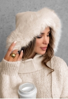 Komin balaclava z futerkiem Winter Crush mokka