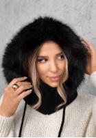 Komin balaclava z futerkiem Winter Crush mokka