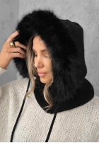 Komin balaclava z futerkiem Winter Crush mokka
