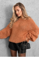 Miękki sweter oversize Sugar Babe beżowy