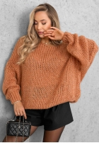 Miękki sweter oversize Sugar Babe beżowy