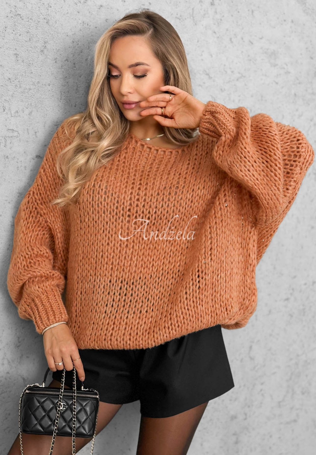 Soft, oversized sweater with wool and viscose—Sugar Babe, red