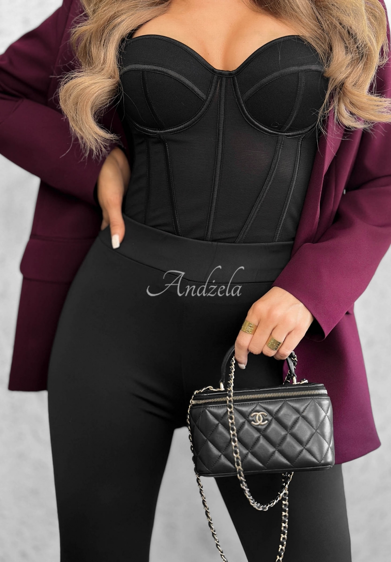 Personal Touch Black Viscose Leggings with Footed Tops
