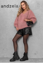 Sweter z dekoltem w serek Chilly Mornings niebieski