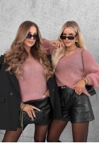 Sweter z dekoltem w serek Chilly Mornings niebieski