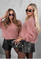 Sweter z dekoltem w serek Chilly Mornings niebieski