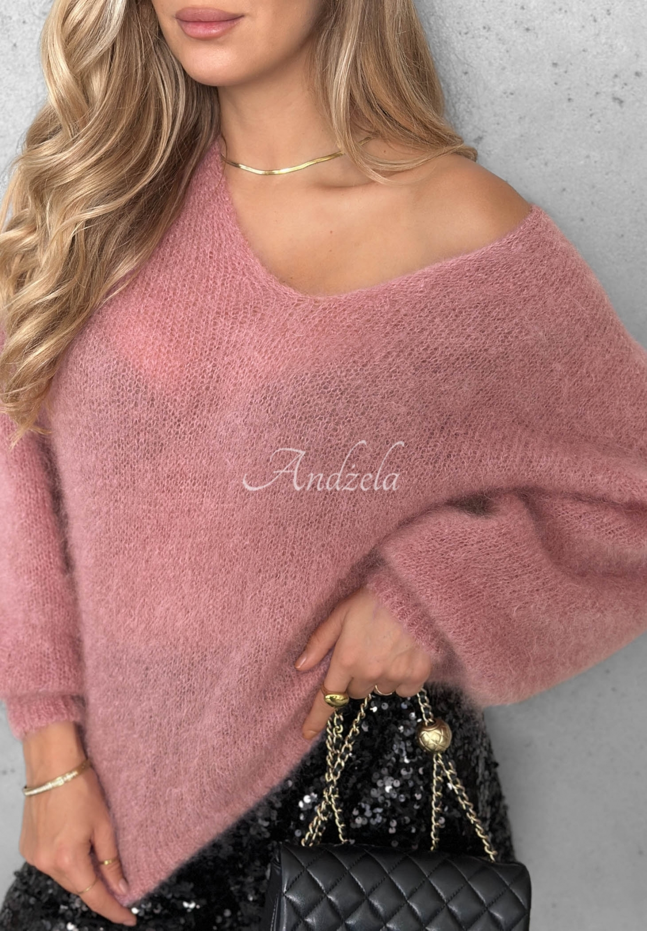 Touch Of Autumn Pink Cashmere Sweater