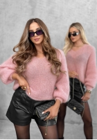 Sweter z dekoltem w serek Chilly Mornings niebieski
