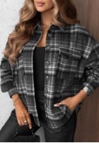 Koszula z kołnierzem w kratę Maple Plaid granatowa