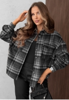 Koszula z kołnierzem w kratę Maple Plaid granatowa