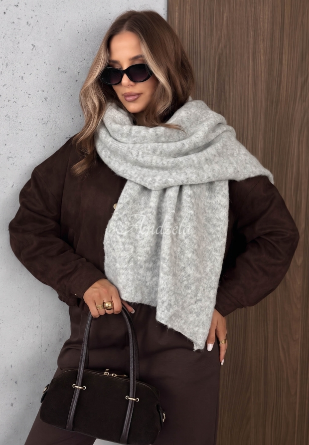 Copper Sky Gray Wool Scarf