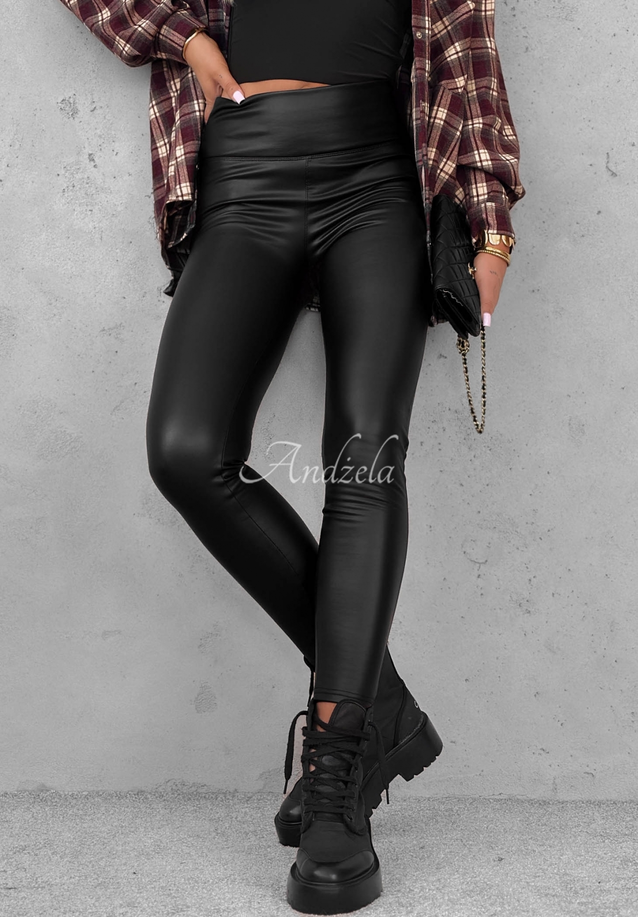 Be Like Me Black Leather Leggings