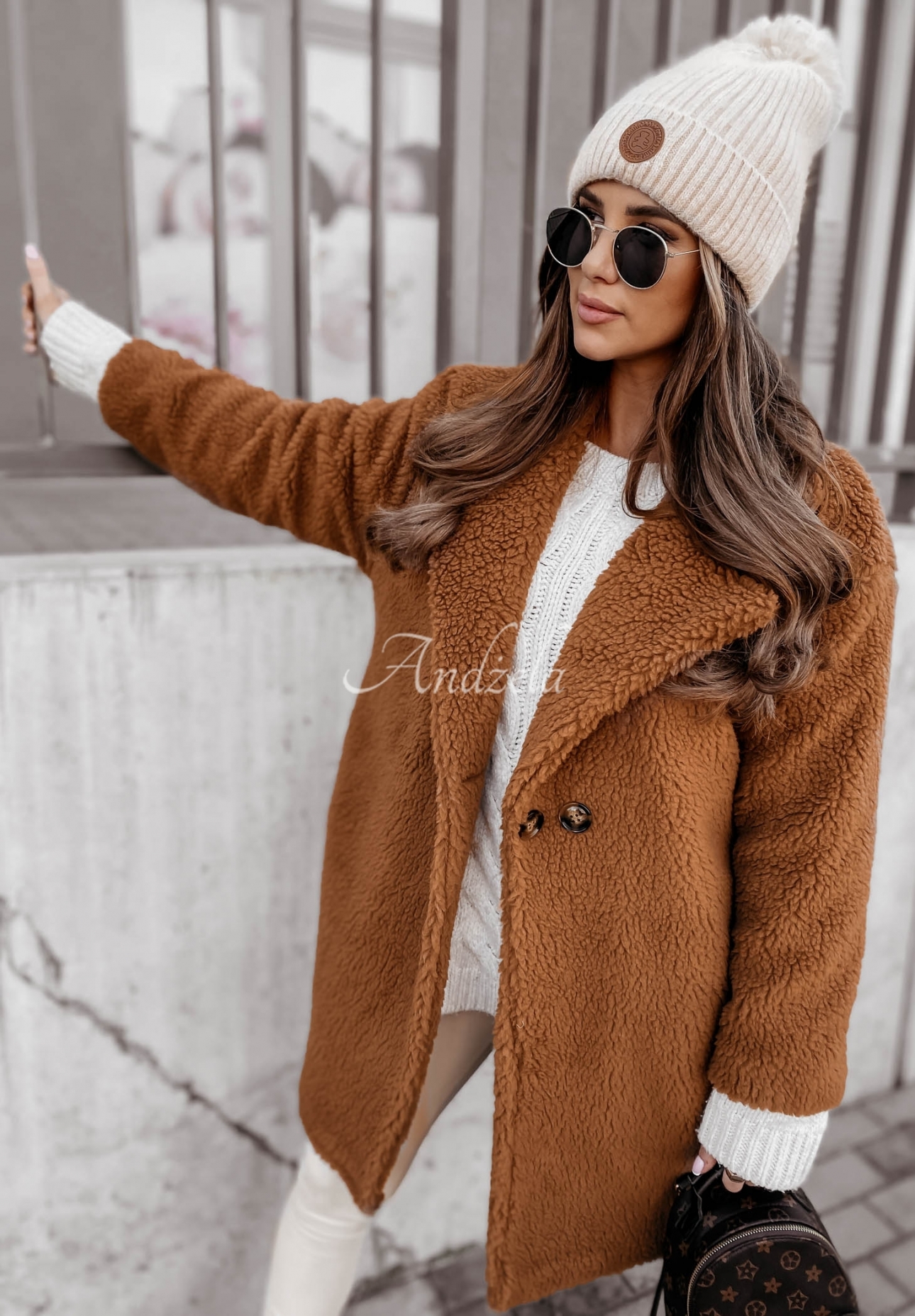 Long Helsinki Red Sheepskin Coat