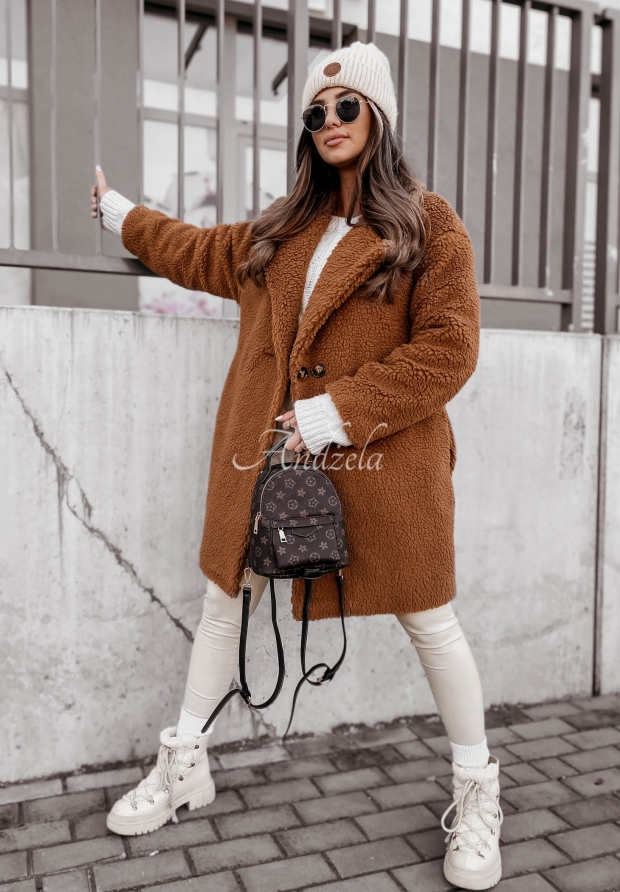 Long Helsinki Red Sheepskin Coat