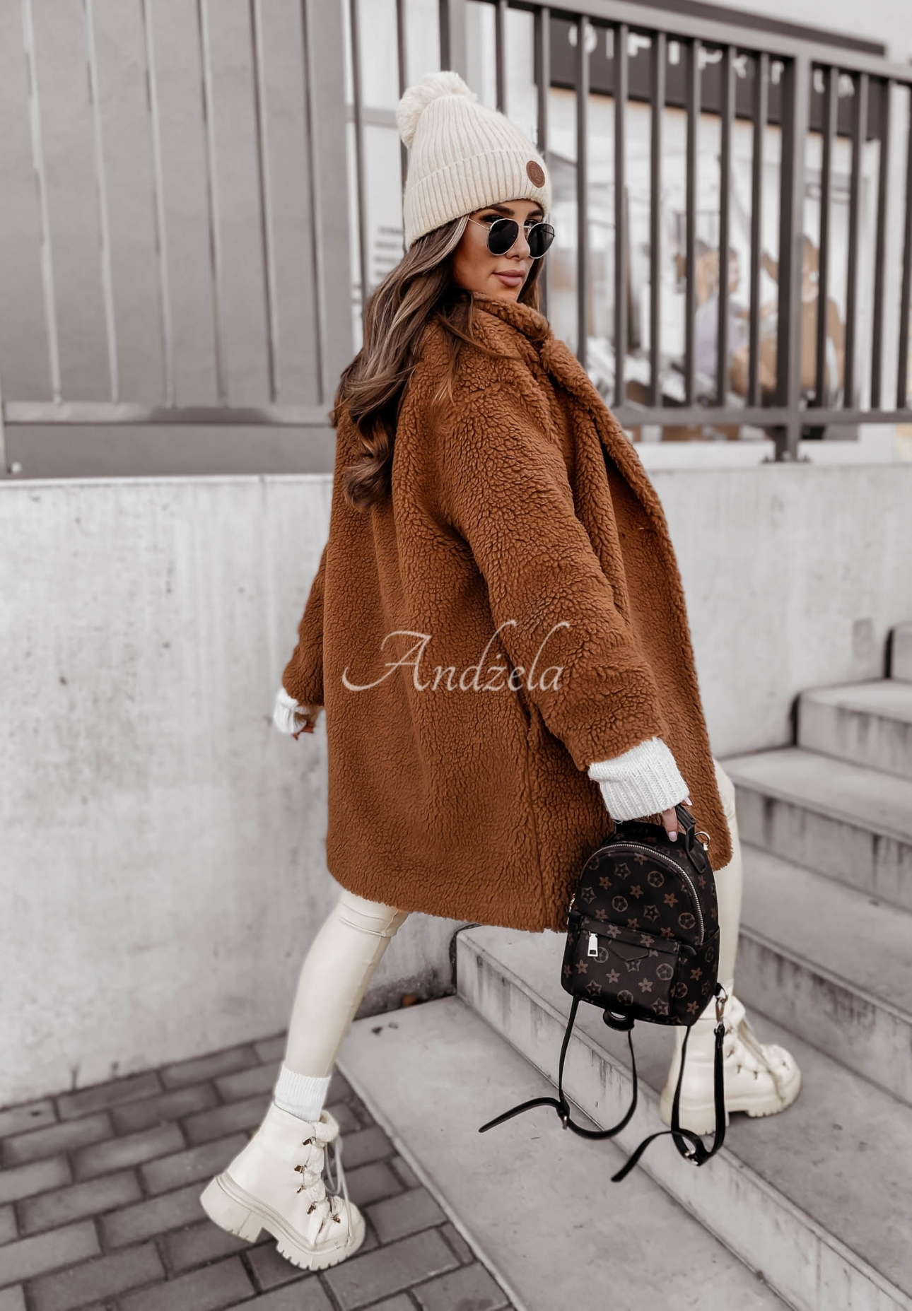 Long Helsinki Red Sheepskin Coat