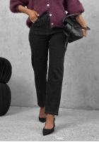 Spodnie jeansowe mom fit z kryształkami Glitter Affair czarne