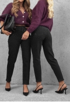 Spodnie jeansowe mom fit z kryształkami Glitter Affair czarne
