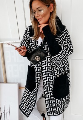 Cocomore Viviano long alpaca coat black