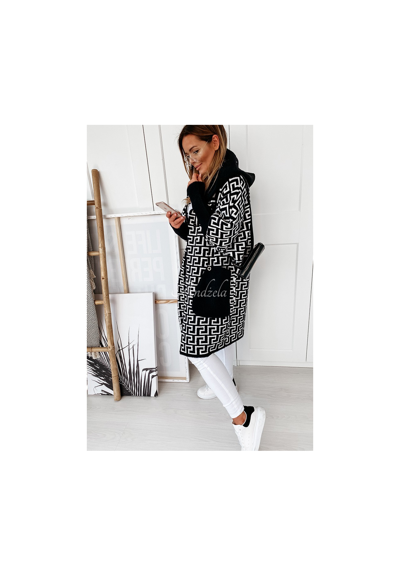 Cocomore Viviano long alpaca coat black