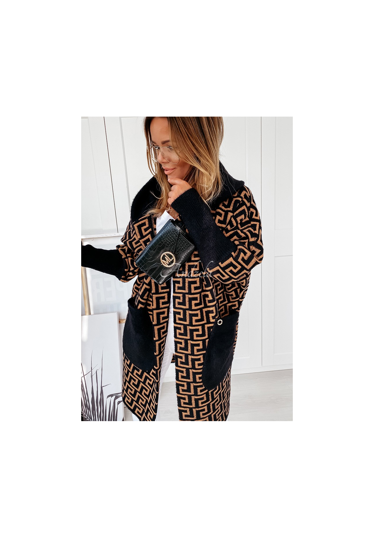 Cocomore Viviano long alpaca coat dark camel