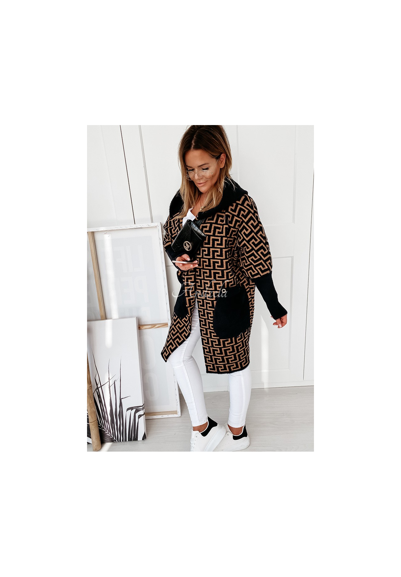 Cocomore Viviano long alpaca coat dark camel