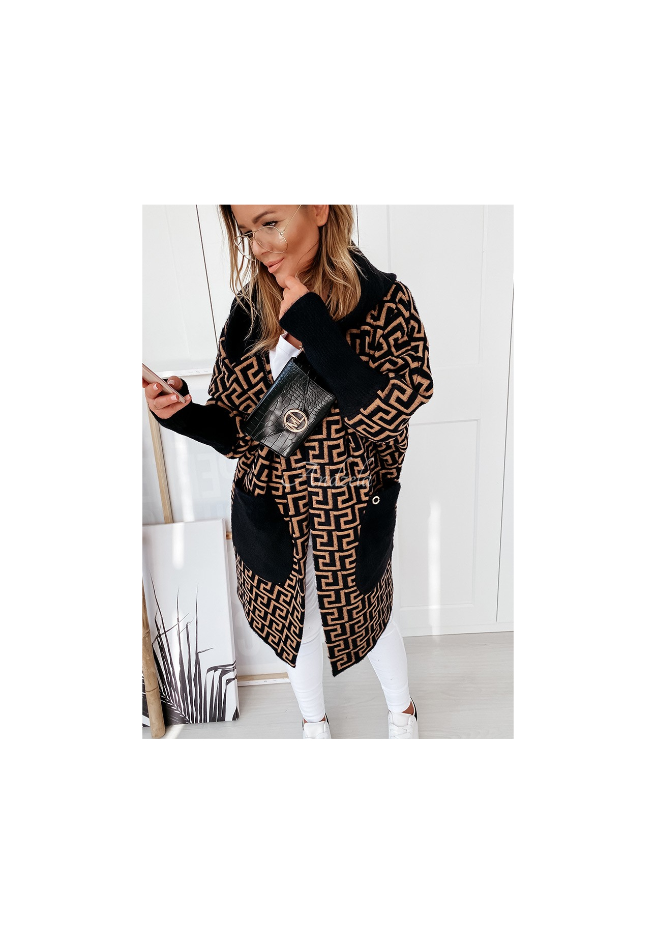 Cocomore Viviano long alpaca coat dark camel