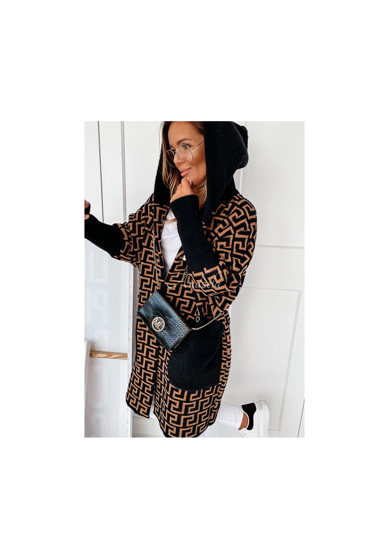 Cocomore Viviano long alpaca coat dark camel