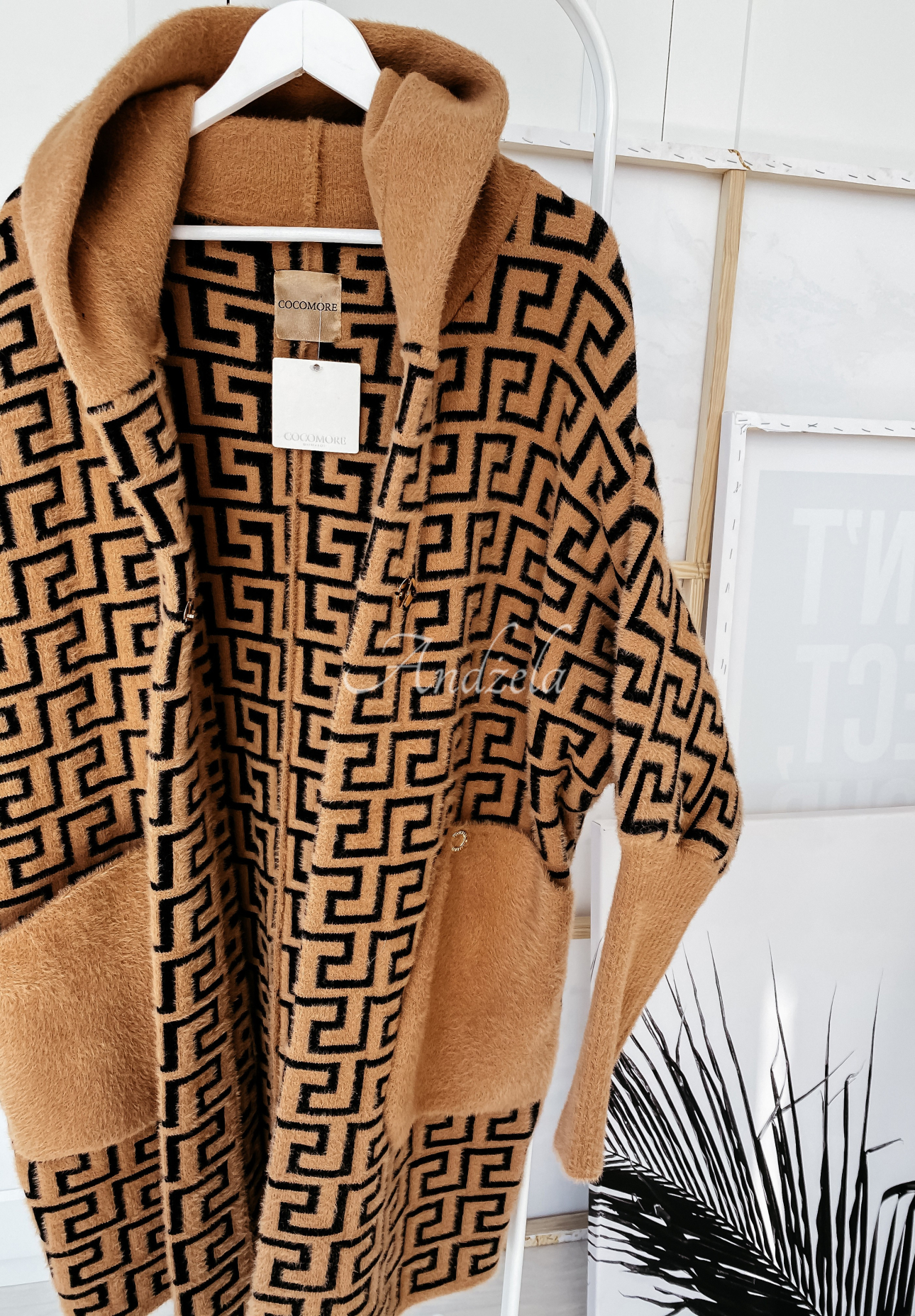 Cocomore Viviano camel long alpaca coat
