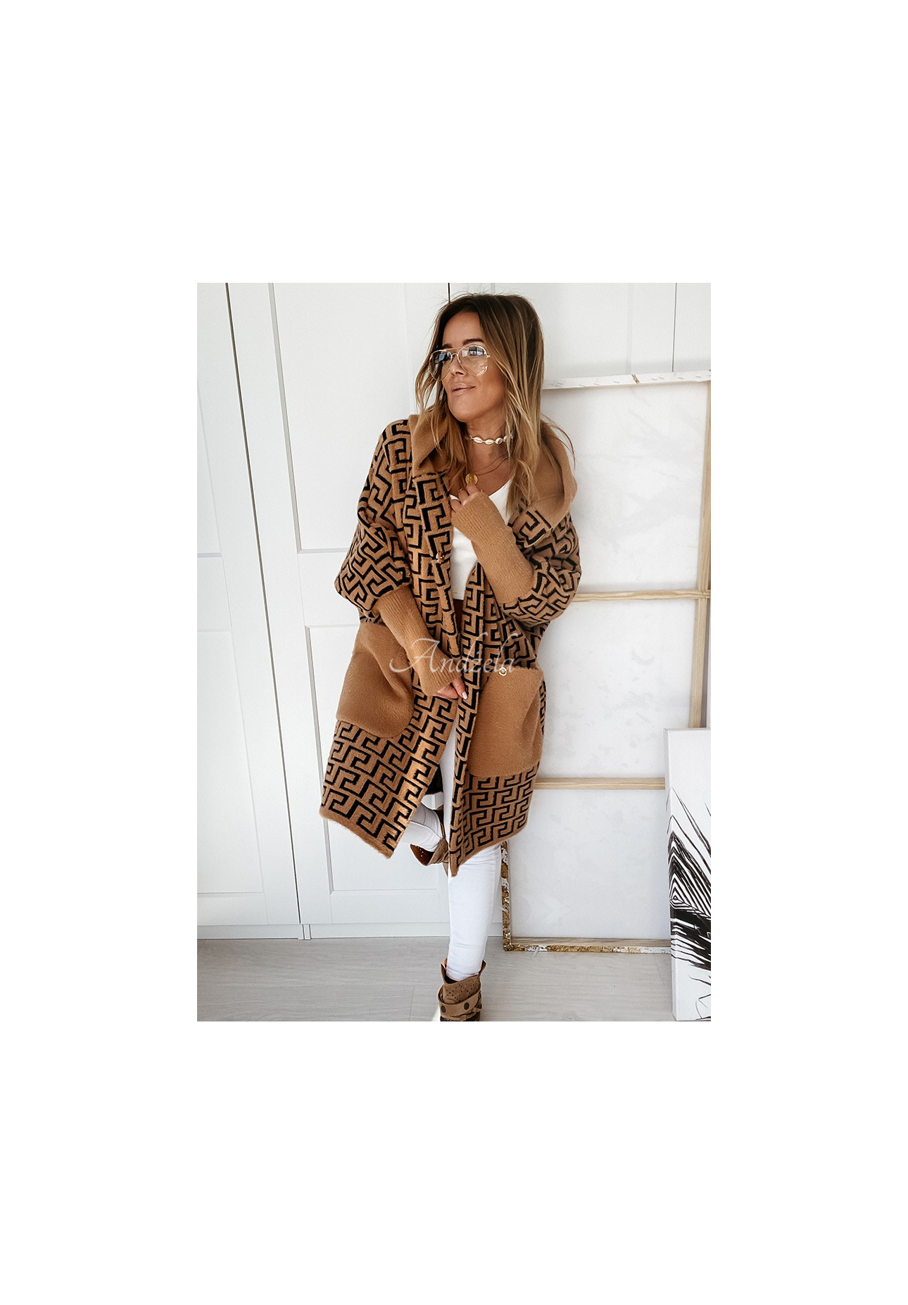 Cocomore Viviano camel long alpaca coat