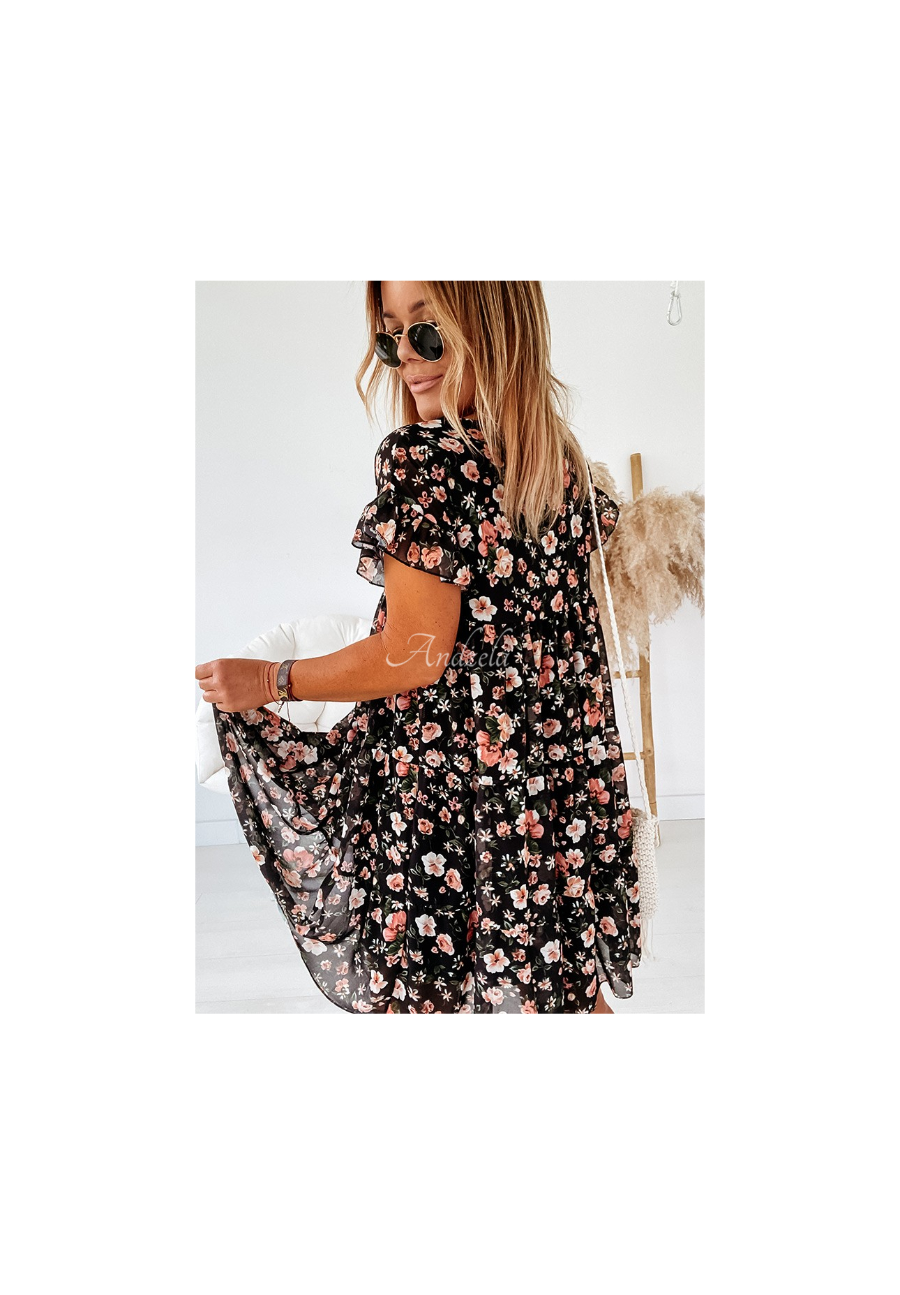 Bellarose floral dress black