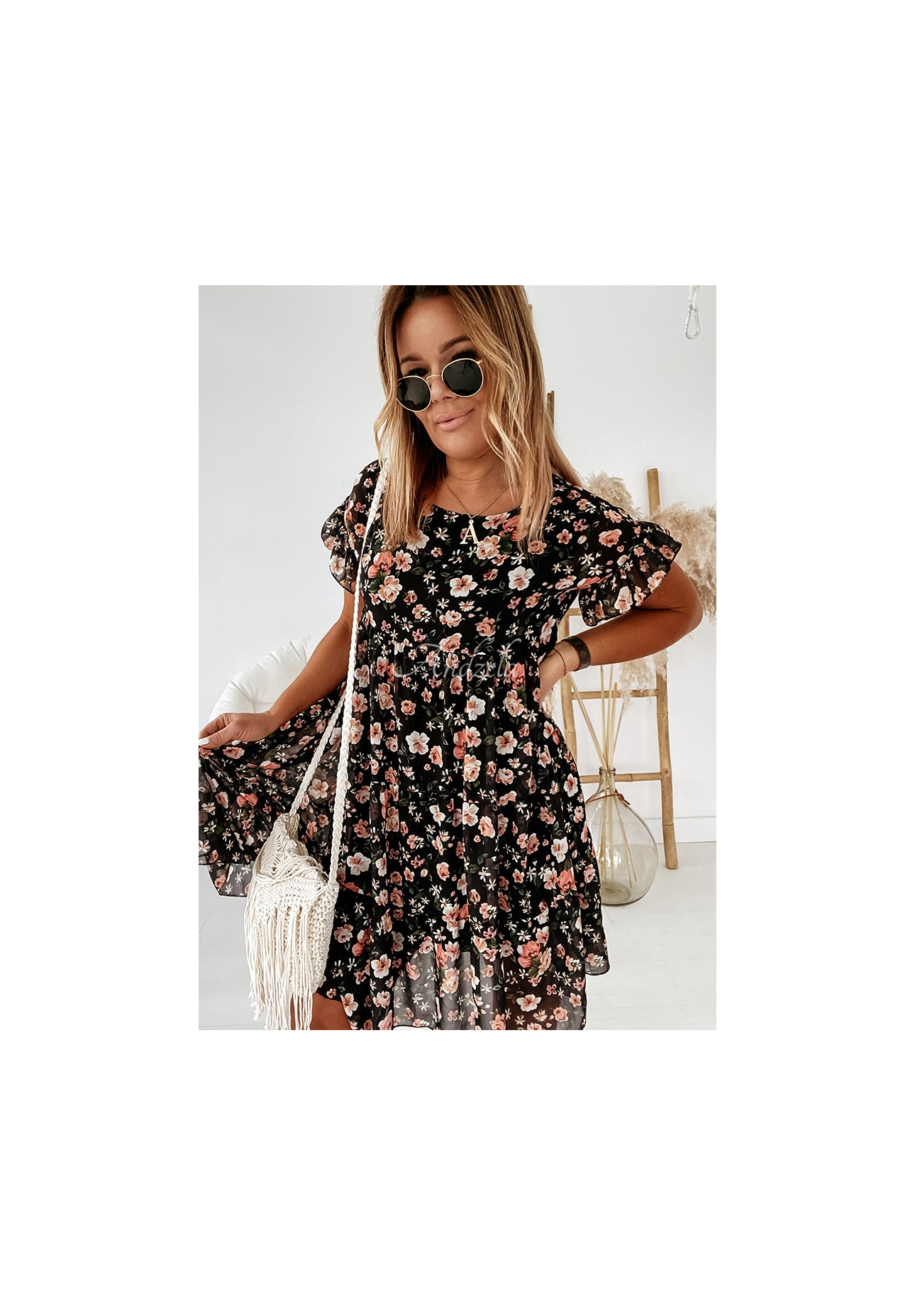 Bellarose floral dress black