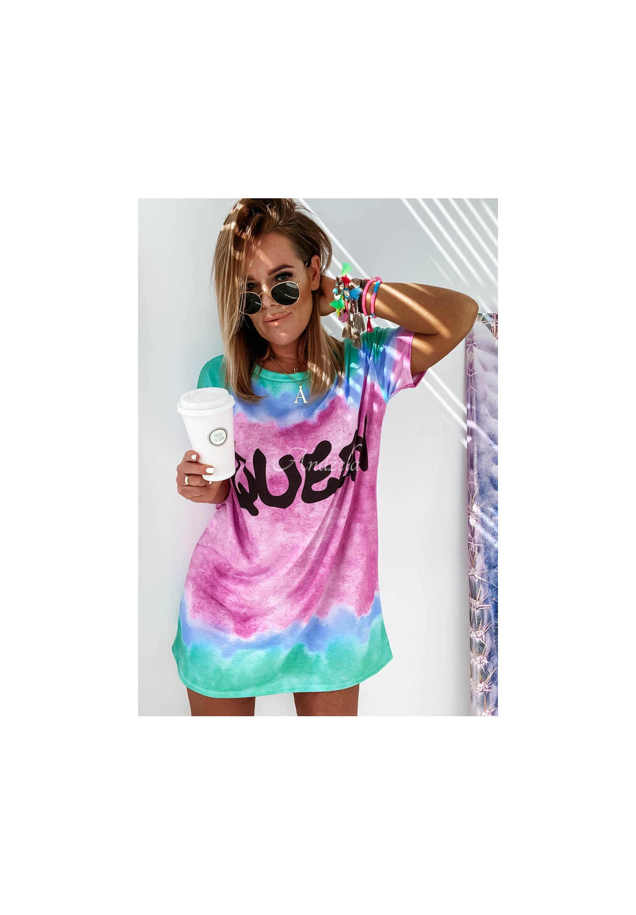 Queen Ombre pink tunic dress